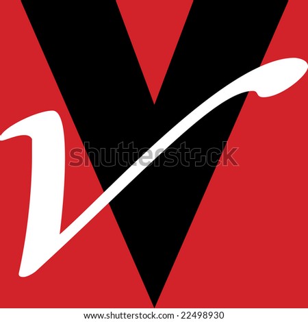 Logo Design Letter on Letter V Alphabet Symbol Design Stock Photo 22498930   Shutterstock