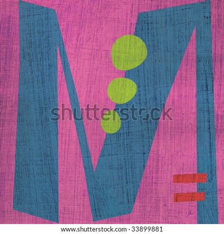 letter m design. stock photo : letter M alphabet symbol design