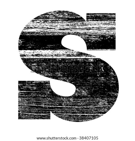 Logo Design on Grunge Letter S Alphabet Symbol Design Stock Photo 38407105