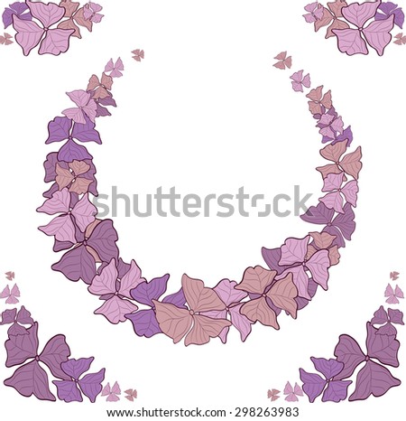 purple flowers vector