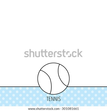 Tennis equipment icon. Sport ball sign. Team game symbol. Circles seamless pattern. Background with icon. Vector