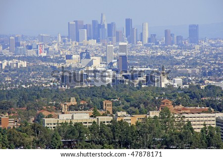 Los Angeles Downtown, Century City, Korea Town and UCLA Westwood view.