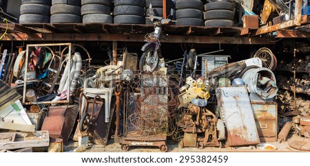 many old things rusted in shop