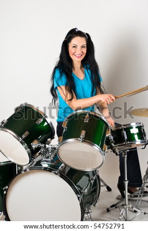 beautiful drummer