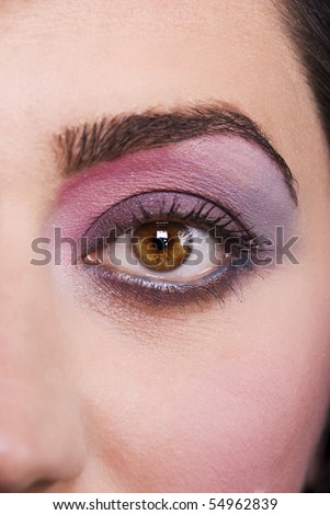 eye makeup close up