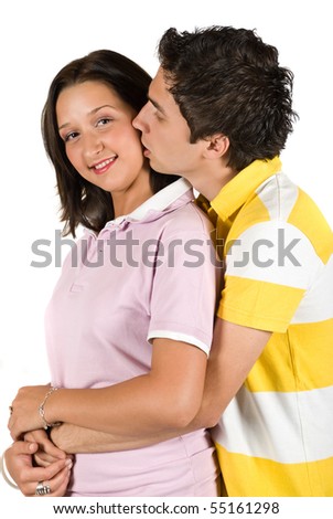 black dating latin man woman. stock photo : Happy young couple ,man holding woman in his arms and kissing 