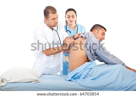 Clip Art Doctor And Patient. stock photo : Doctor checkup