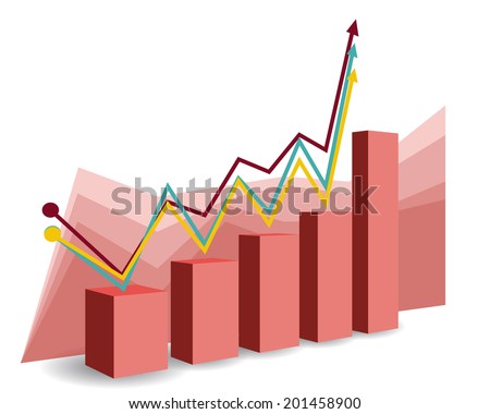 Abstract Business Target Graph and Chart
