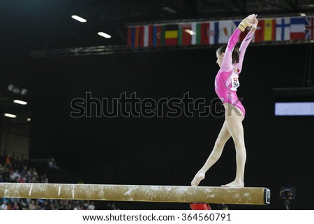 Montpellier, France - April 20 2015: European Artistic Gymnastics Championships