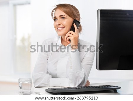Telephone. Woman on phone