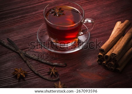 Wine. Hot wine for winter and Christmas with various spices