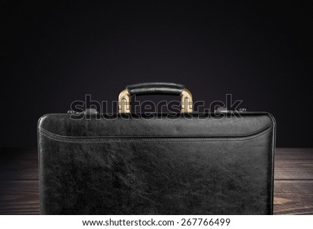 Aged. Vintage leather luggage isolated on background