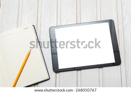 Web. Website wireframe sketch on digital tablet screen