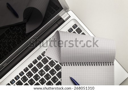 Note Pad. Business - Taking Notes By a Laptop 2