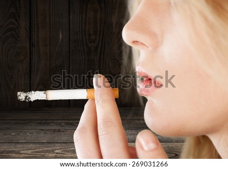 Smoking, Women, Cigarette.