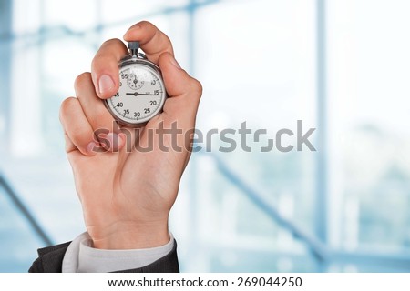 Stopwatch, Human Hand, Timer.