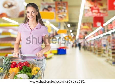 Supermarket, Groceries, Shopping.