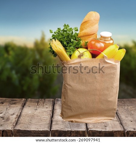 Groceries. Shopping bag