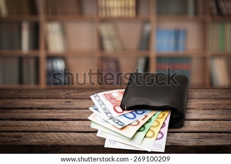 Wallet, European Union Currency, Currency.