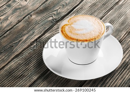 Coffee. Flat white coffee