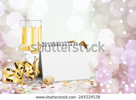 New Year\'s Eve, New Year\'s Day, Champagne.