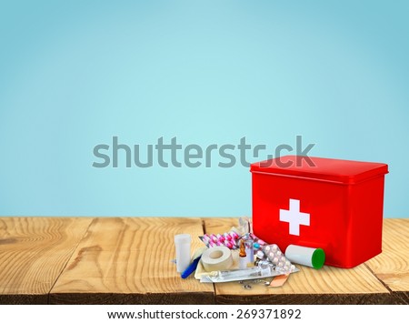 First Aid Kit, First Aid, Healthcare And Medicine.