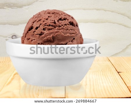 Ice, cream, bowl.