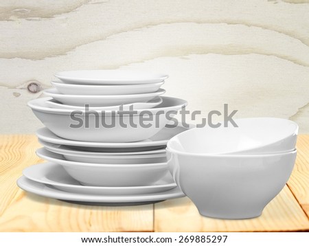Plate. Stack of plates