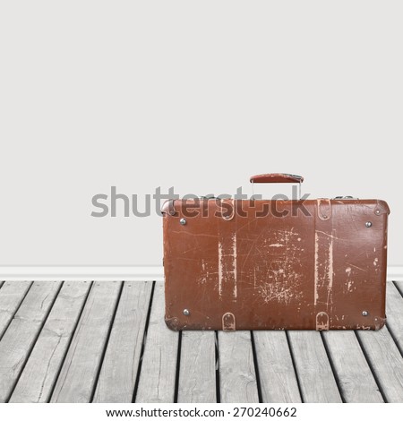 Suitcase. Old Wooden Suitcase