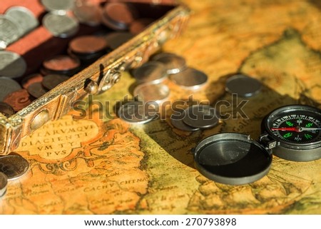 Treasure Map, Treasure Chest, Currency.