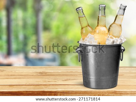 Beer Bottle, Beer, Bucket.