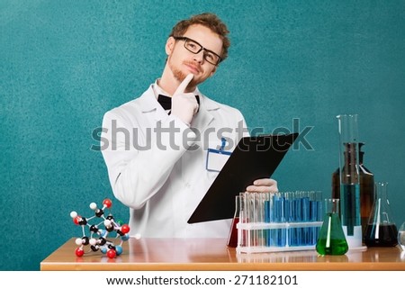 Mad, scientist, professor.