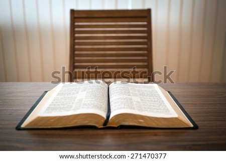 Bible, Study, Table.