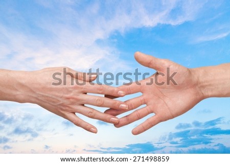 Human Hand, Assistance, Charity and Relief Work.