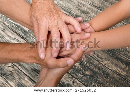 Family, Human Hand, Assistance.