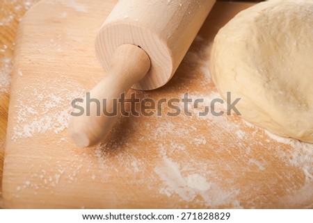 Flour, Dough, Rolling Pin.