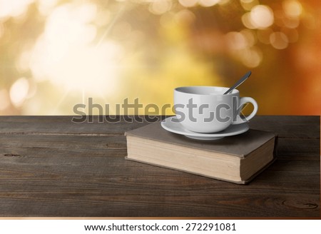 Tea, book, background.