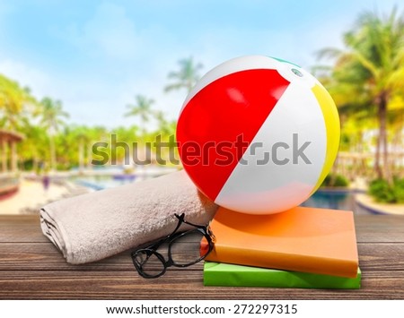 Summer, Beach Ball, Sunglasses.