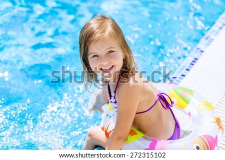 Pool, swimming, girl.