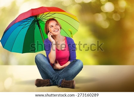Descriptive Color, Umbrella, Multi Colored.