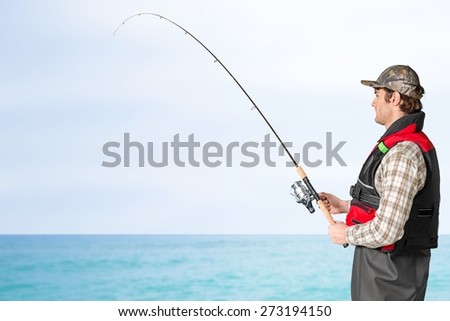 Fishing. Fishing silhouette