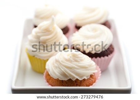 Cupcake. Chocolate Cupcakes on White Background
