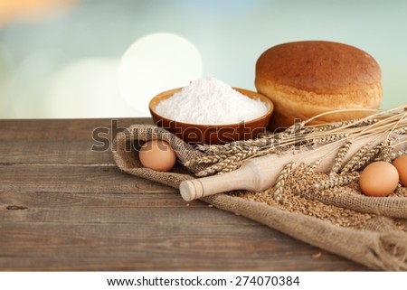 Wheat, mill, flour.