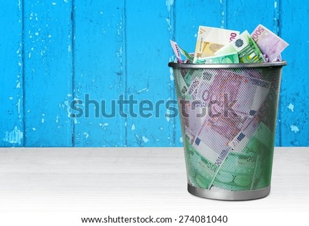 European Union Currency, Garbage, Currency.