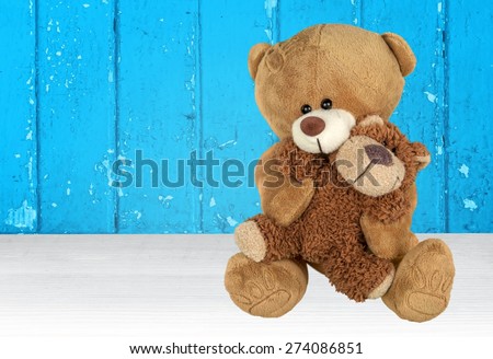 Teddy Bear. Teddy Bear Hug Isolated on White