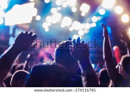 Musical Band, Popular Music Concert, Crowd.