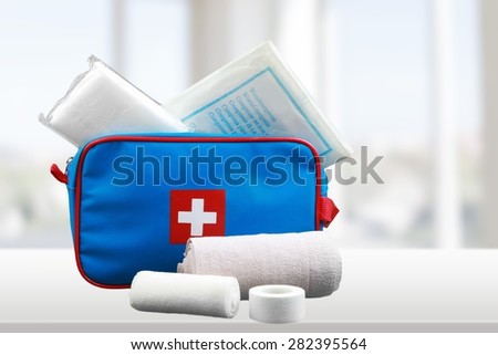First Aid Kit, First Aid, Adhesive Bandage.