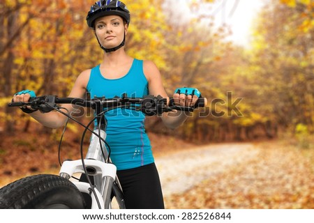 Cycling, Mountain Bike, Isolated.