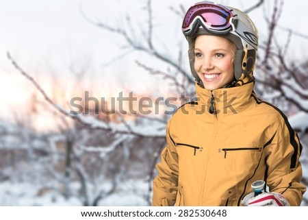 Ski-Wear, Women, Downhill Skiing.