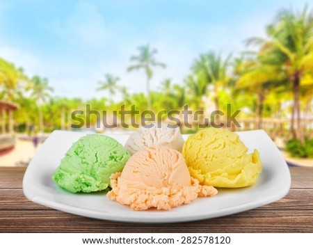 Ice Cream, Ice Cream Sundae, Banana Split.